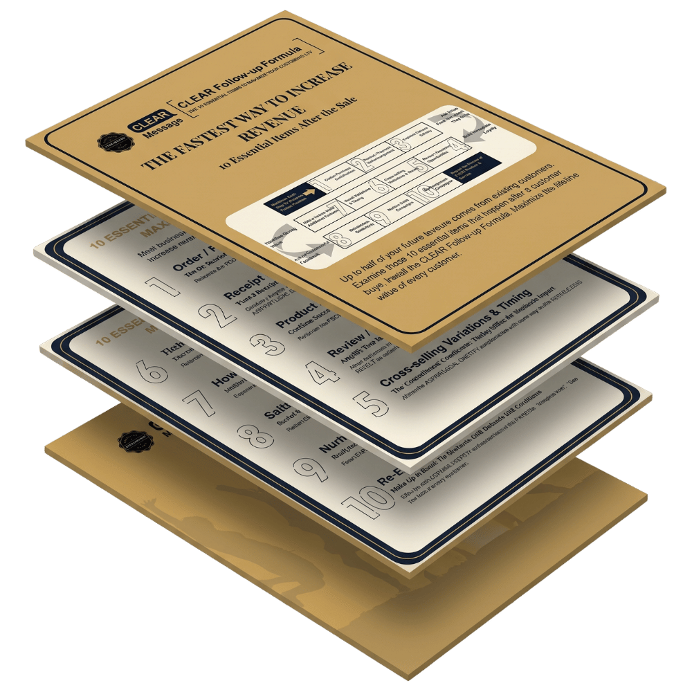 CLEAR Follow-Up Formula — 10 essential post-sale touchpoints